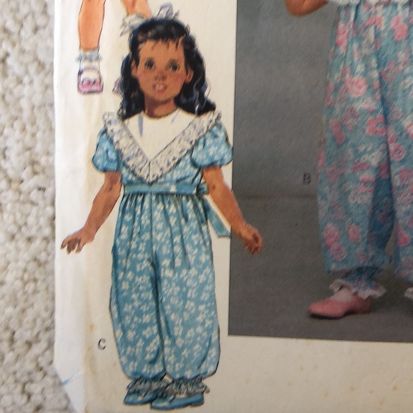 1990 new  vintage Butterick toddler Party Pants sewing pattern - Picture 5 of 16
